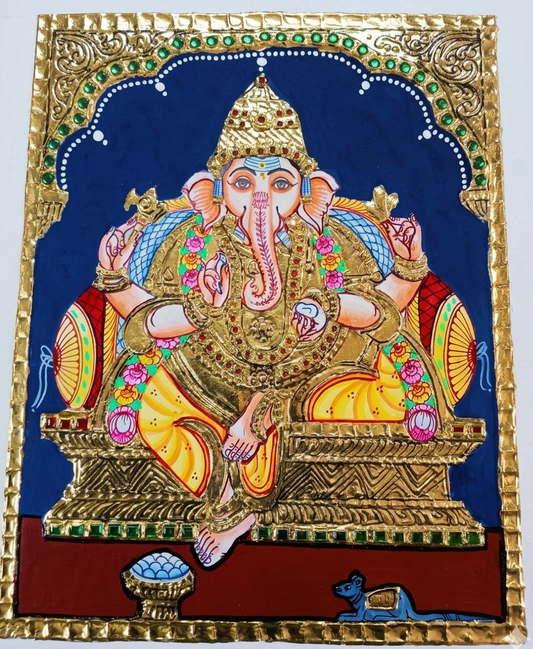 Thanjavur Painting – Mahaganapathy II | 10x8 Inches