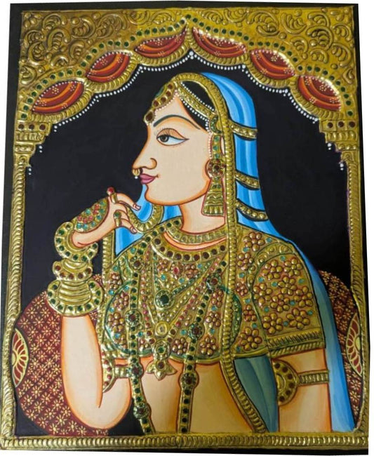 Thanjavur Painting – Rajasthan Prince (15x12 Inches)